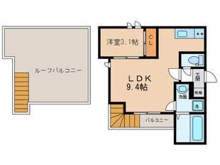 グランティック港テラスの物件間取画像